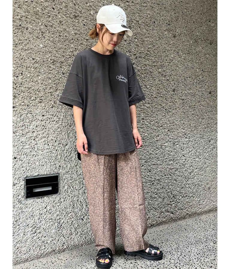 アニマルニュアンス柄ワイドパンツ 152-5220