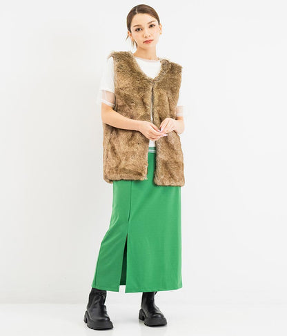 ポンチタイトスリットスカート 551-5716