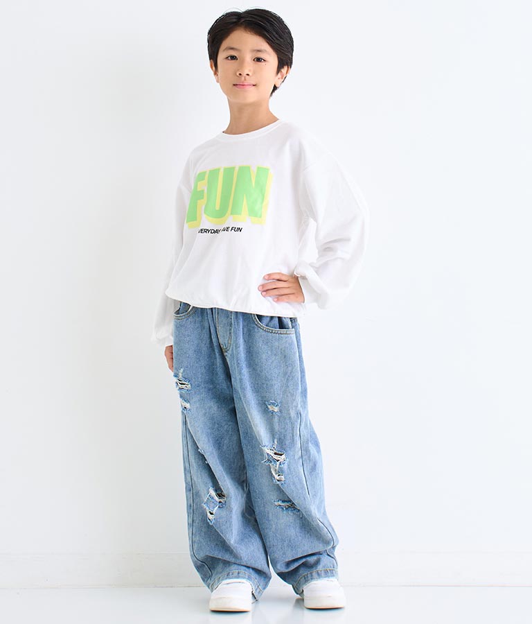 ミニ裏毛 プリント トレーナー 423-2983