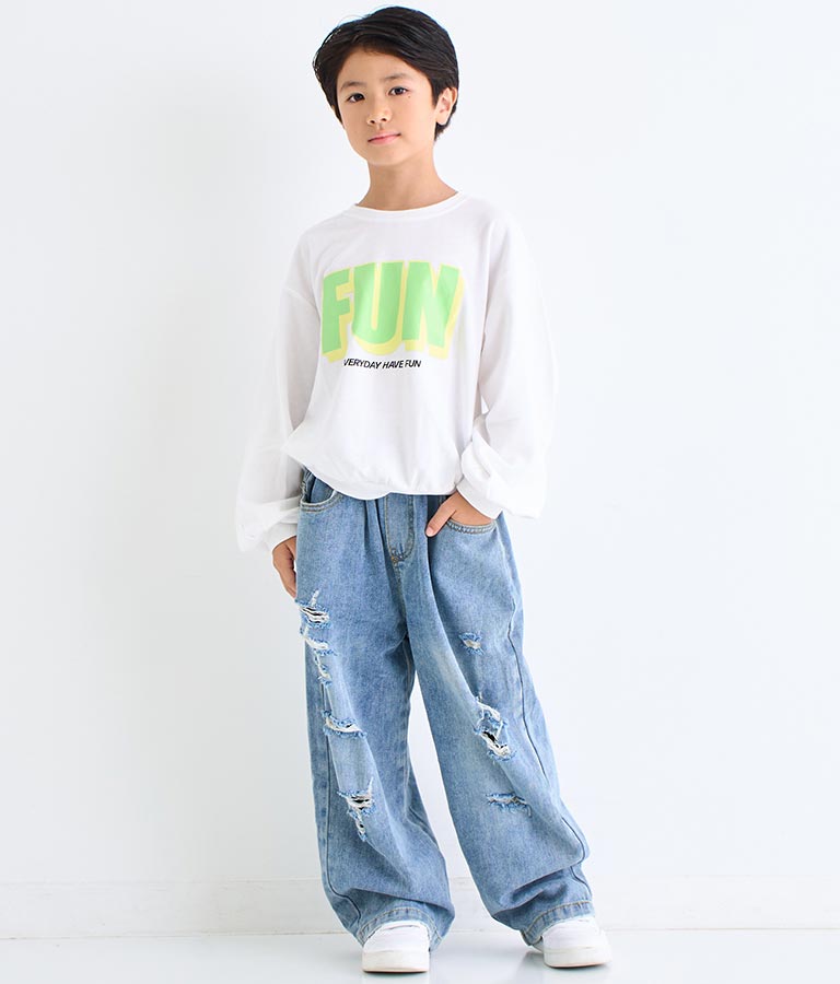 ミニ裏毛 プリント トレーナー 423-2983