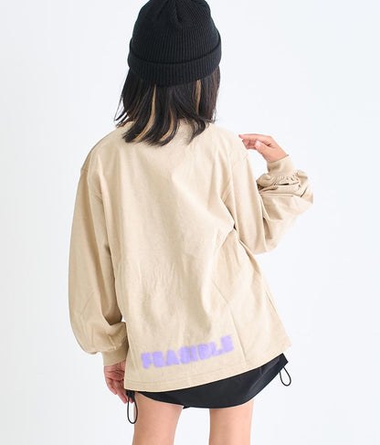 スプレーロゴ プリント ビッグ ロンT 長袖 Tシャツ 423-3215