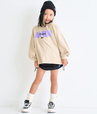 スプレーロゴ プリント ビッグ ロンT 長袖 Tシャツ 423-3215