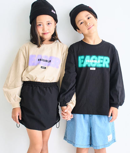 スプレーロゴ プリント ビッグ ロンT 長袖 Tシャツ 423-3215