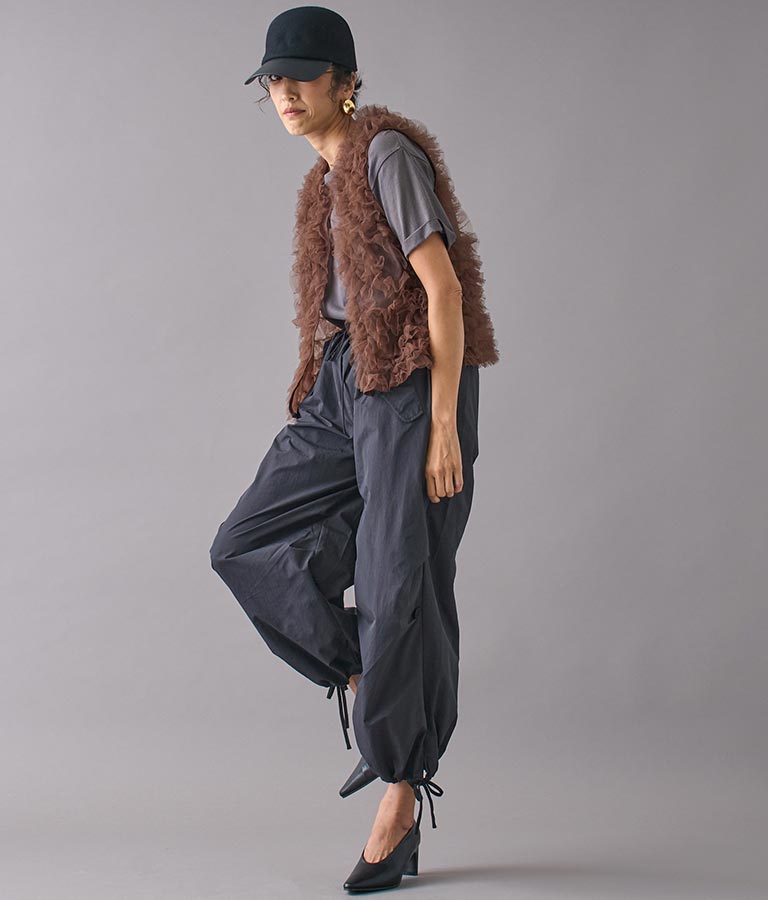 ナイロン ワイド カーゴ パラシュート パンツ 362-9476