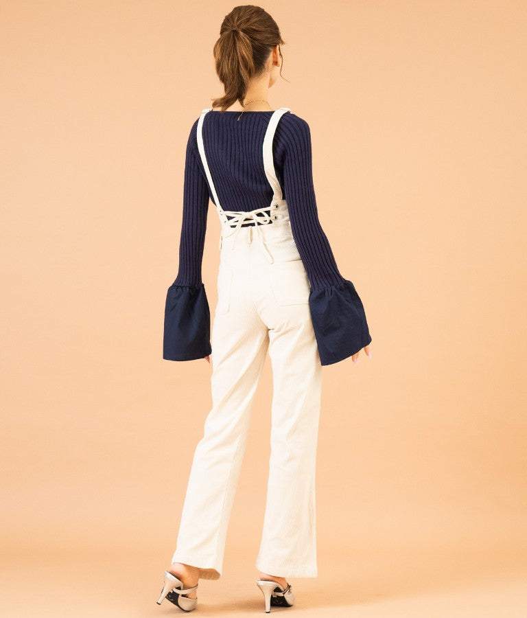 袖切り替え ベルスリーブ ニット 523-6781