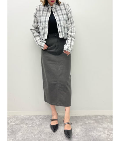 バックスリットロングスカート 791-9017