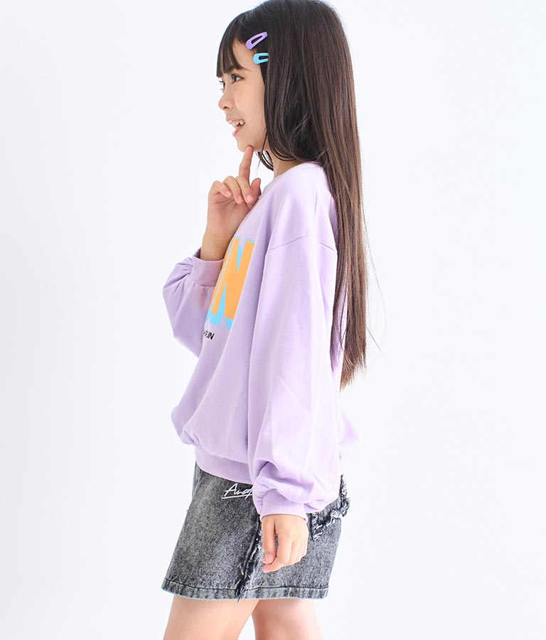 ミニ裏毛 プリント トレーナー 423-2983