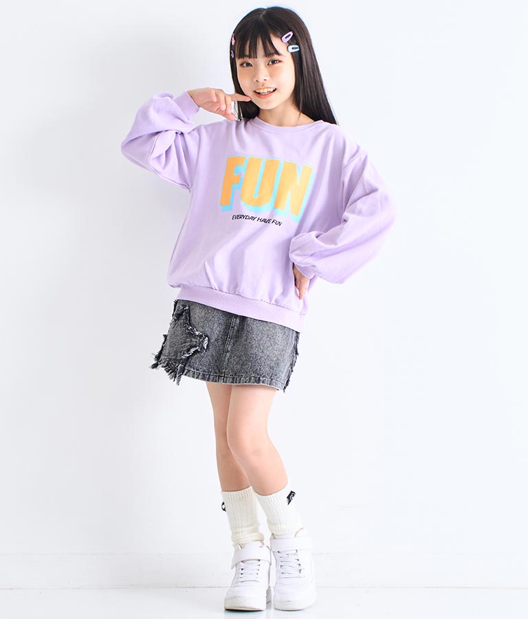 ミニ裏毛 プリント トレーナー 423-2983