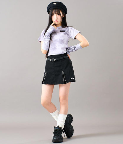 アームウォーマー付 刺繍 Tシャツ 913-7279