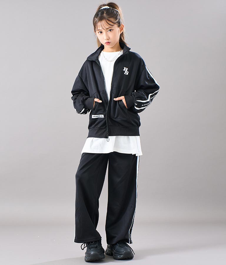 R+S吸水速乾付きラインジャージブルゾン 914-7318