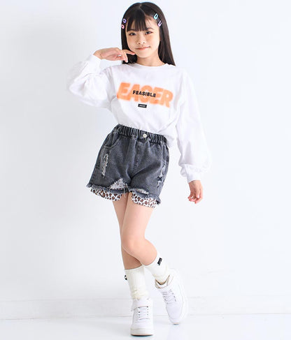 スプレーロゴ プリント ビッグ ロンT 長袖 Tシャツ 423-3215