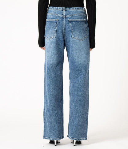 3つボタン ストレッチ ストレート デニム パンツ 152-5583