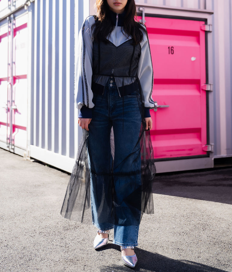 3つボタン ストレッチ ストレート デニム パンツ 152-5583