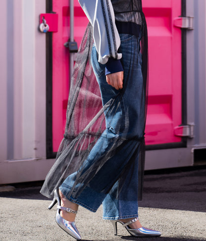 3つボタン ストレッチ ストレート デニム パンツ 152-5583