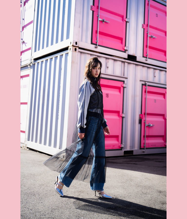 3つボタン ストレッチ ストレート デニム パンツ 152-5583