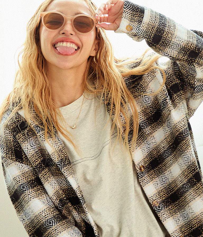 オルテガチェックオーバーシャツジャケット 815-6649