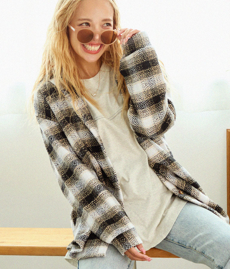 オルテガチェックオーバーシャツジャケット 815-6649