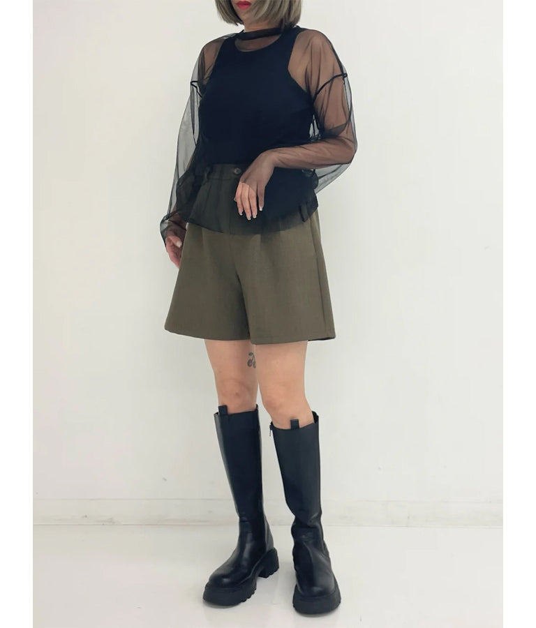 ビスチェ × チュール ルーズ ロング Tシャツ 798-9142