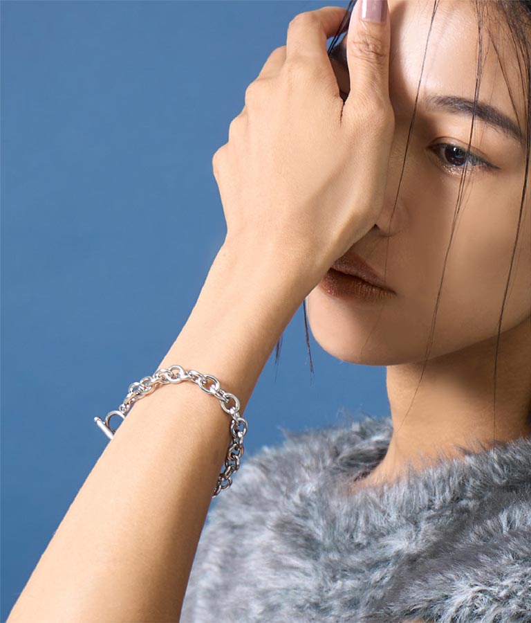 金属アレルギー対応 ステンレス チェーン ブレスレット 369-9543