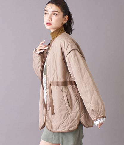 2WAY 袖 取り外し 波 キルト ジャケット 526-6385