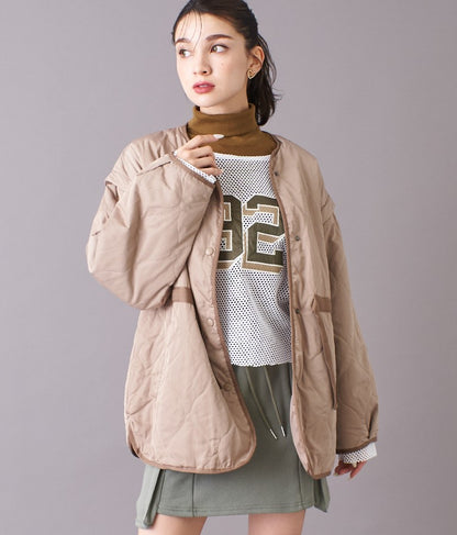 2WAY 袖 取り外し 波 キルト ジャケット 526-6385