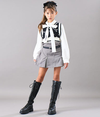 モノグラム柄ニットベスト 914-7217