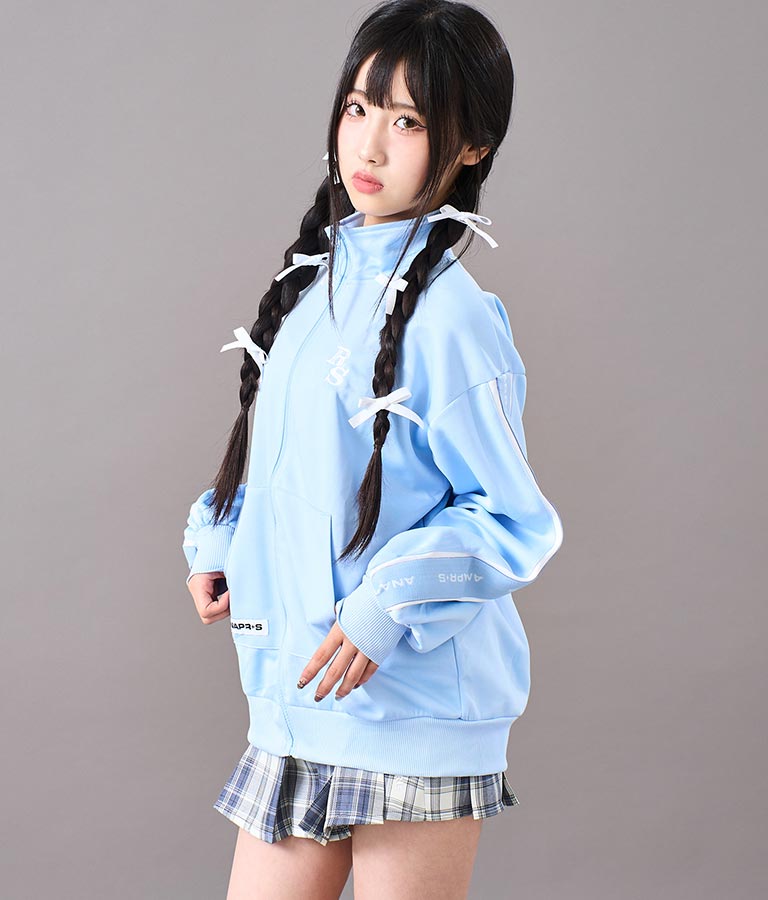 R+S吸水速乾付きラインジャージブルゾン 914-7318