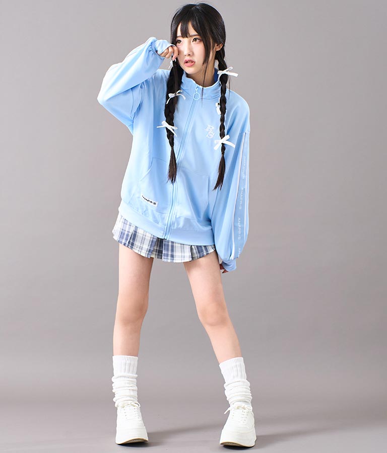 R+S吸水速乾付きラインジャージブルゾン 914-7318