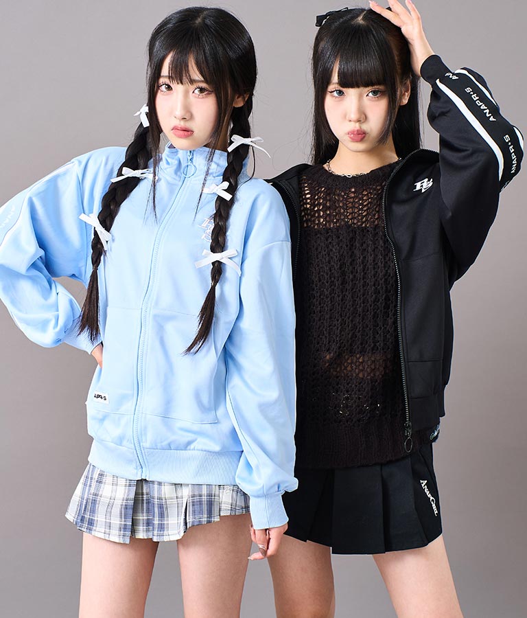 R+S吸水速乾付きラインジャージブルゾン 914-7318