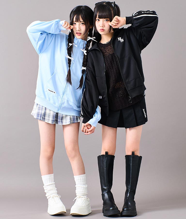 R+S吸水速乾付きラインジャージブルゾン 914-7318