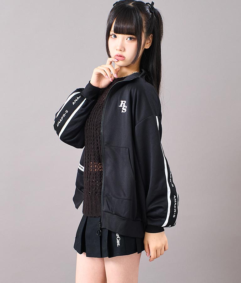 R+S吸水速乾付きラインジャージブルゾン 914-7318