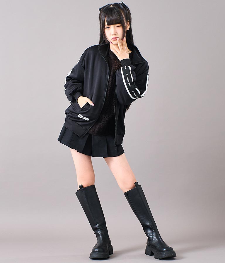 R+S吸水速乾付きラインジャージブルゾン 914-7318