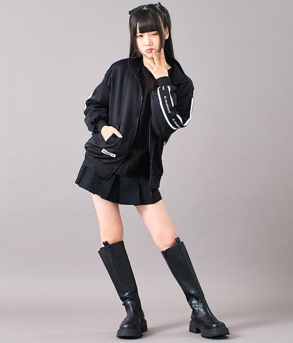 R+S吸水速乾付きラインジャージブルゾン 914-7318