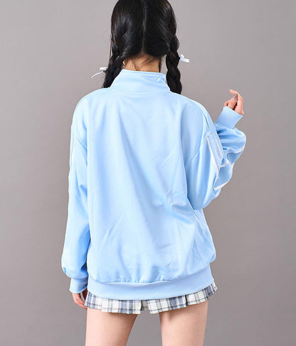 R+S吸水速乾付きラインジャージブルゾン 914-7318