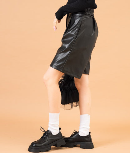 フェイクレザーハーフパンツ 522-6792