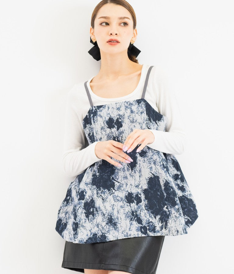 ゴブラン ジャガード ペプラム ビスチェ 523-6790