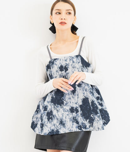 ゴブラン ジャガード ペプラム ビスチェ 523-6790