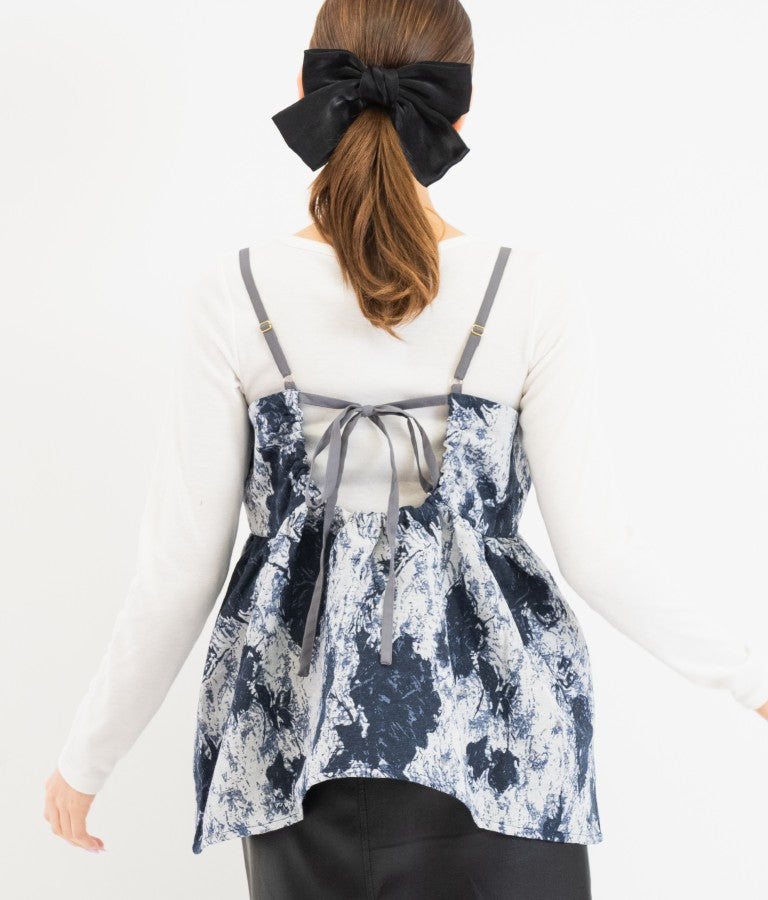 ゴブラン ジャガード ペプラム ビスチェ 523-6790