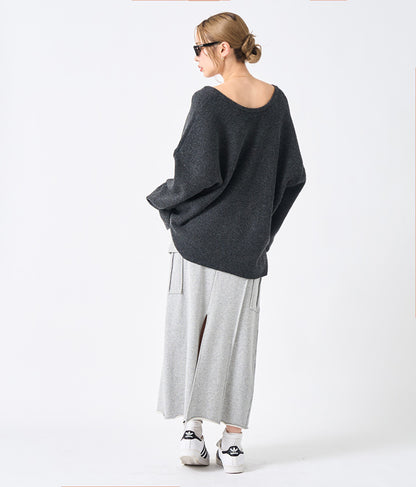 ビッグシルエット ルーズ ニット セーター 2WAYネック 長袖 493-2608