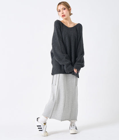 ビッグシルエット ルーズ ニット セーター 2WAYネック 長袖 493-2608