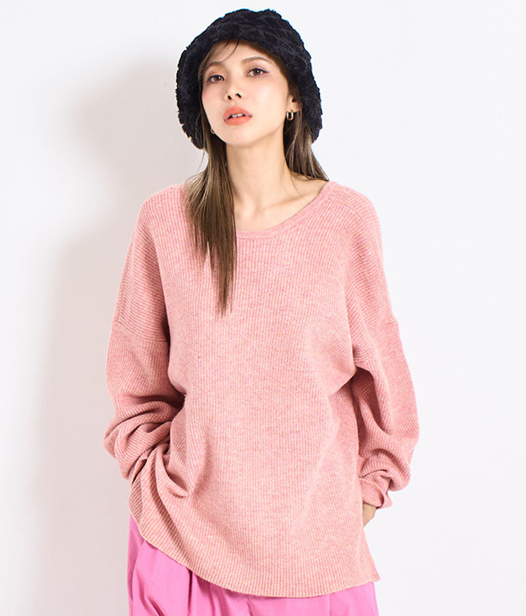 ビッグシルエット ルーズ ニット セーター 2WAYネック 長袖 493-2608