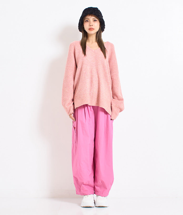 ビッグシルエット ルーズ ニット セーター 2WAYネック 長袖 493-2608