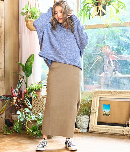 スリット 厚手 ニット タイトスカート 851-5754