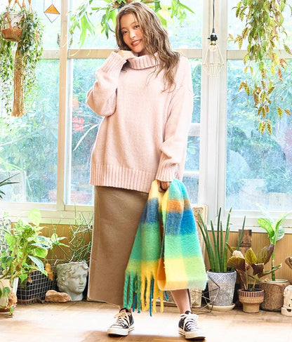 スリット 厚手 ニット タイトスカート 851-5754