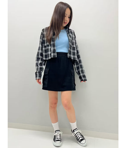 クロップド チェック シャツ 154-5568