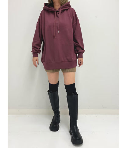 【WEB限定】シンプル裏起毛フーディートップススウェット 793-8596