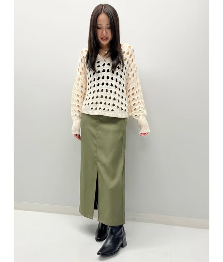 穴あき デザイン ニット トップス 793-9126