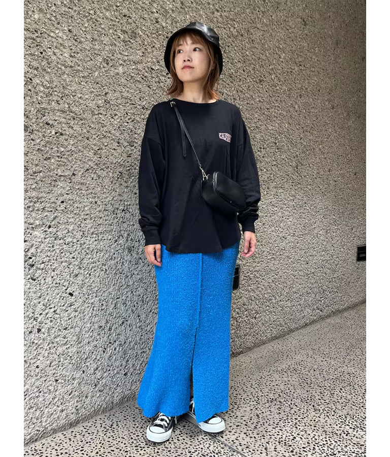 ブークレ フロン トスリット ニット スカート  361-8914