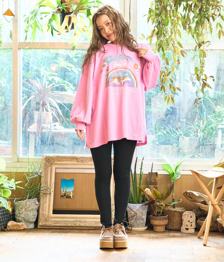 インスリット 柄編み リブ ニットソー レギンス 812-6744