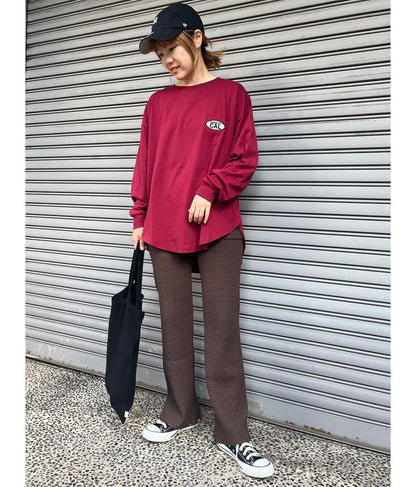 ワッフル編み ニット パンツ 【セットアップ着用可】 792-8684